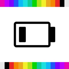 battery vector icon stock vector illustration flat design