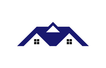 Blue Real Estate Home Property Logo