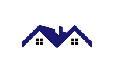 Blue Real Estate Home Property Logo