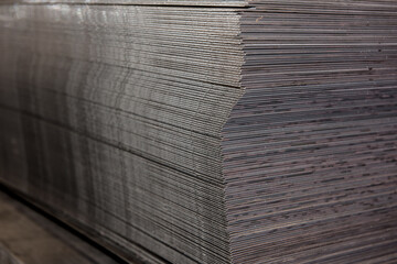 Steel durable iron sheets plates on workshop