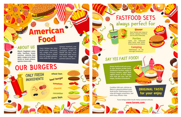 Fast food restaurant takeaway menu template