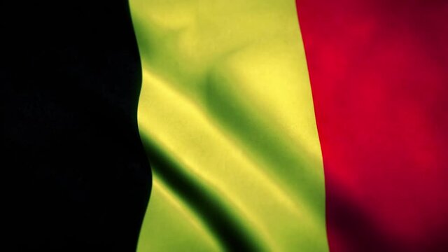  Belgium Flag Blowing in the Wind