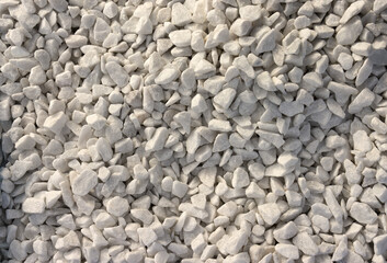 Texture, pattern, background. marble chips for landscaping pebbles samples