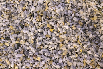 Texture, pattern, background. marble chips for landscaping pebbles samples