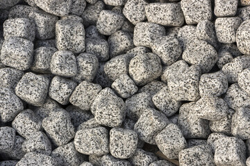 Marble, granite pebbles for landscape design and home decoration, texture