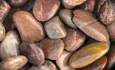 Marble, granite pebbles for landscape design and home decoration, texture