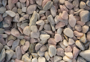 Marble, granite pebbles for landscape design and home decoration, texture