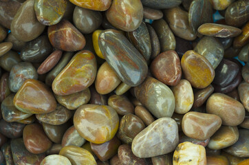 Marble, granite pebbles for landscape design and home decoration, texture