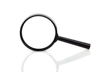 Magnifying glass isolated on white background.