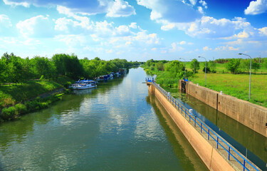 Obraz premium locks on the river