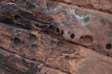 Obraz premium Waco Climbing holds near Moab.