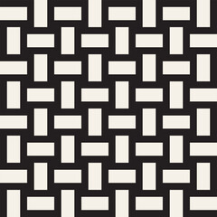 Crosshatch vector seamless geometric pattern. Crossed graphic rectangles background. Checkered motif. Seamless black and white texture of crosshatched lines.
