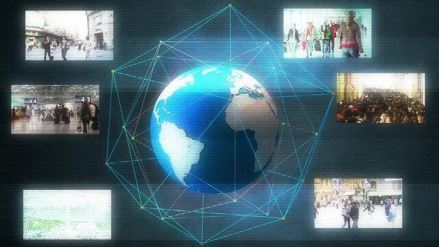 Surveillance Spying Satelite Security Camera System around The Globe
