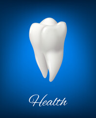 Vector white tooth for dental care design