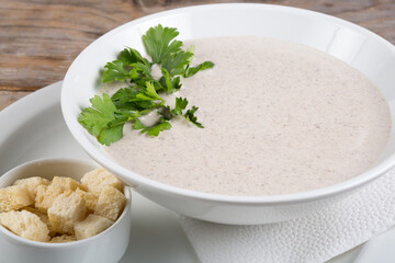 Creamy mushroom soup