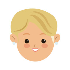 face head woman mom avatar image vector illustration