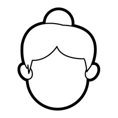 face head woman mom avatar image vector illustration