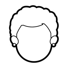 face head woman mom avatar image vector illustration
