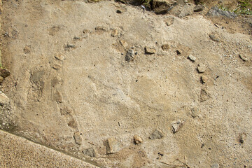 Stone heart on the beach