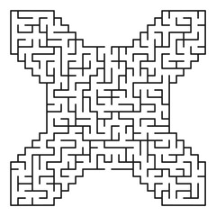 Abstract maze / labyrinth with entry and exit. Vector labyrinth 147.