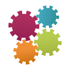 gears teamwork cooperation concept abstract design vector illustration