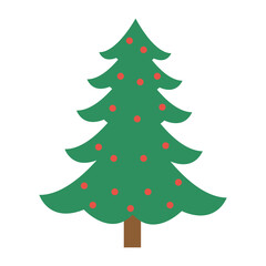 cute pine tree christmas decoration ornament image vector illustration