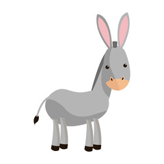 Fototapeta na wymiar cute donkey cute cartoon manger image vector illustration