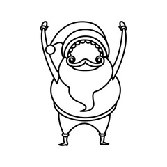 outlined santa claus christmas celebration image vector illustration