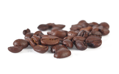 coffee beans isolated on white background.