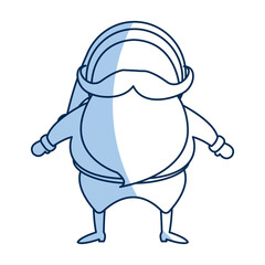 outlined santa claus christmas celebration image vector illustration