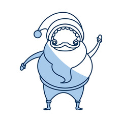 outlined santa claus christmas celebration image vector illustration