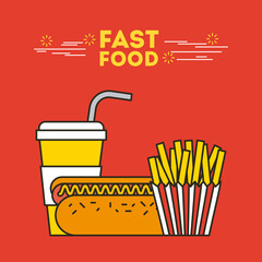 fast food illustration icon vector design graphic colorful