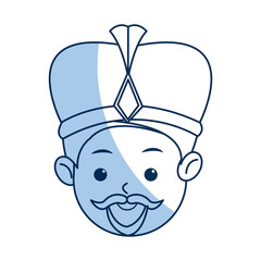 manger cartoon wise king christmas celebration, outline image vector illustration