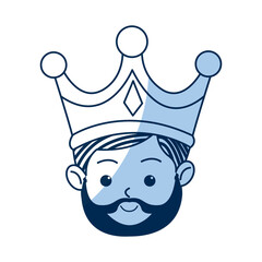 manger cartoon wise king christmas celebration, outline image vector illustration