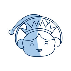 elf helper santa christmas celebration, outline icon vector illustartion