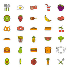 healthy food illustration vector icon design graphic isolated