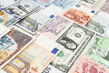 Obraz na płótnie Canvas close up of banknote for background