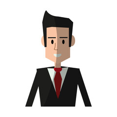 portrait of smiling businessman icon image vector illustration design 
