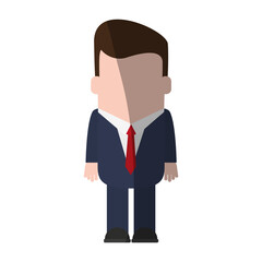 faceless businessman avatar icon image vector illustration design 