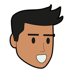 happy young man smiling icon image vector illustration design 