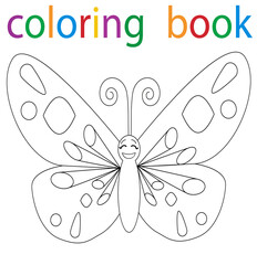  book coloring cartoon butterfly character