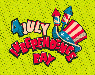 Naklejka premium Independence Day America