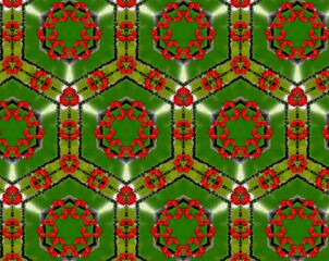 Abstract extruded pattern 3D illustration