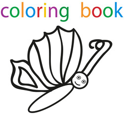  book coloring cartoon butterfly