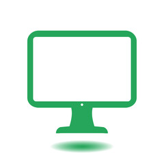 Ð¡omputer display sign icon. Flat design style.