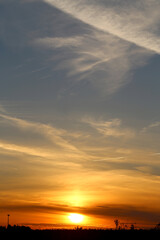 Beautiful bright sunset photo