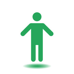 Human male sign icon. Male toilet. Flat style. A gender symbol is a pictogram used to represent either biological sex.