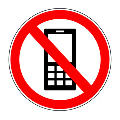 znak zakaz używania telefonu - obrazy, fototapety, plakaty