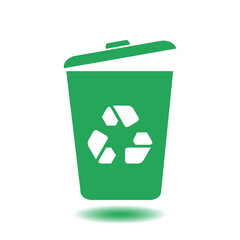 Trash can icon. Delete, Move to Trash, clear the disk space. Vector illustration 