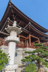 Fototapeta na wymiar Chinese Temple - Chi Lin Nunnery in Hong Kong